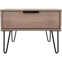 Welcome Furniture Ready Assembled Hirato 1 Drawer Midi Chest With Legs - Carini Walnut, Brown