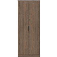 Welcome Furniture Ready Assembled Hirato Tall Plain Wardrobe - Carini Walnut, Brown