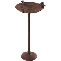 Best for Birds Cast Iron Bird Bath On Pole, Brown