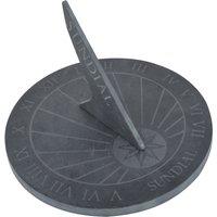 World of Weather Round Slate Sundial, Grey
