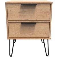 Welcome Furniture Ready Assembled Hirato 2 Drawer Locker - Nabraska Oak, Brown