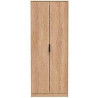 Welcome Furniture Ready Assembled Hirato Tall Plain Wardrobe - Nabraska Oak, Brown