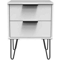 Welcome Furniture Ready Assembled Hirato 2 Drawer Locker - White Matt, White