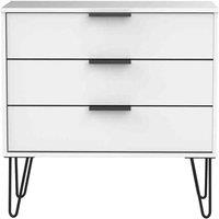 Welcome Furniture Ready Assembled Hirato 3 Drawer Chest - White Matt, White