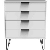 Welcome Furniture Ready Assembled Hirato 4 Drawer Chest - White Matt, White