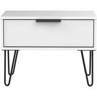 Welcome Furniture Ready Assembled Hirato 1 Drawer Midi Chest With Legs - White Matt