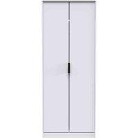 Welcome Furniture Ready Assembled Hirato Tall Plain Wardrobe - White Matt, White