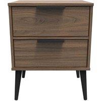 Welcome Furniture Ready Assembled Hirato 2 Drawer Locker - Carini Walnut, Brown