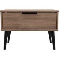 Welcome Furniture Ready Assembled Hirato 1 Drawer Midi Chest With Legs - Carini Walnut, Brown