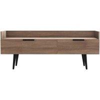 Ready Assembled Hirato Media Console Unit - Carini Walnut, Brown