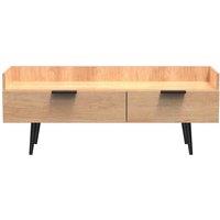 Ready Assembled Hirato Media Console Unit - Nabraska Oak, Brown