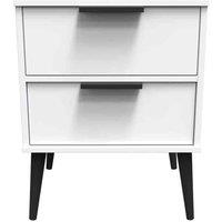 Welcome Furniture Ready Assembled Hirato 2 Drawer Locker - White Matt, White