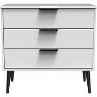 Welcome Furniture Ready Assembled Hirato 3 Drawer Chest - White Matt, White
