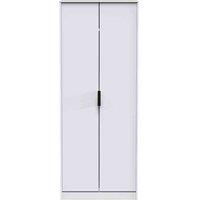 Welcome Furniture Ready Assembled Hirato Tall Plain Wardrobe - White Matt, White