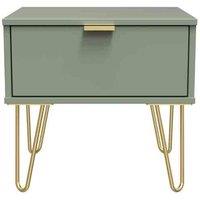 Welcome Furniture Ready Assembled Hirato 1 Drawer Locker With Legs -Reed Green, Green