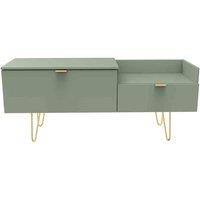 Ready Assembled Hirato Tv Console Unit -Reed Green, Green
