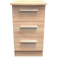 Welcome Furniture Ready Assembled Fourrisse 3 Drawer Locker - Bardolino Oak, Brown