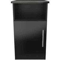 Welcome Furniture Ready Assembled Fourrisse Open Drawer Locker - Black Gloss, Brown