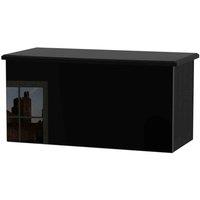 Ready Assembled Fourrisse Blanket Box - Black Gloss, Brown