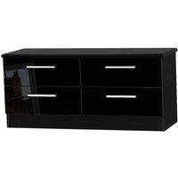 Ready Assembled Fourrisse 4 Drawer Bed Box - Black Gloss, Brown