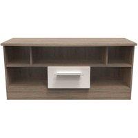 Ready Assembled Fourrisse Open Tv Unit - Kashmir Gloss and Darkolino, Multi