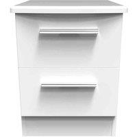 Welcome Furniture Ready Assembled Fourrisse 2 Drawer Locker - White Matt, White