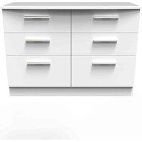 Welcome Furniture Ready Assembled Fourrisse 6 Drawer Midi Chest - White Matt, White
