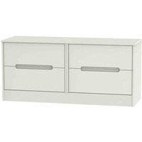 Ready Assembled Barquero 4 Drawer Bed Box - Kashmir Matt, White