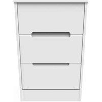 Welcome Furniture Ready Assembled Barquero 3 Drawer Locker - White Matt, White