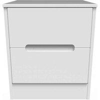 Welcome Furniture Ready Assembled Barquero 2 Drawer Locker - White Matt, White
