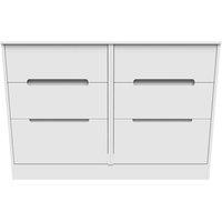 Welcome Furniture Ready Assembled Barquero 6 Drawer Midi Chest - White Matt