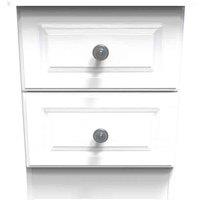 Welcome Furniture Ready Assembled Pembrey 2 Drawer Locker - White, White