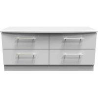 Ready Assembled Edina 4 Drawer Bed Box - Grey Matt, Grey