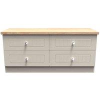 Ready Assembled Wilcox 4 Drawer Bed Box - Kashmir Ash and Oak, Multi