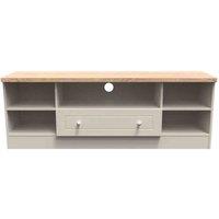 Ready Assembled Wilcox Wide Open Tv Unit - Kashmir Ash and Oak, Multi