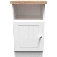 Welcome Furniture Ready Assembled Wilcox Open Drawer Locker - Porcelain Ash and Oak, White