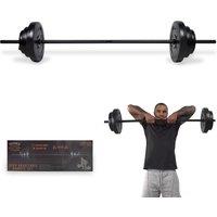 Adjustable Barbel Set 20Kg Black, Black