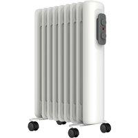 Mylek Portable Oil Filled Radiator Electric Heater 1.5Kw - White