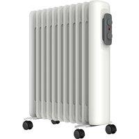 Mylek Portable Oil Filled Radiator Electric Heater 2.5Kw - White