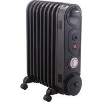 Mylek Oil Filled Radiator Electric Heater 2Kw - Black