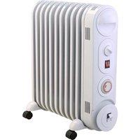 Mylek Oil Filled Radiator Electric Heater 2.5Kw - White, White