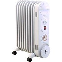 Mylek Oil Filled Radiator Electric Heater 2Kw - White