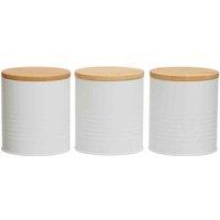 Interiors By PH Set Of Three White Canisters, White