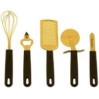 Interiors By PH Five Piece Kitchen Gadget Set - Light Gold, Gold