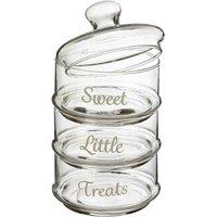 Interiors By PH Stackable Storage Jar - Set Of 3, Clear