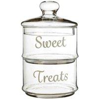 Interiors By PH Stackable Storage Jar - Set Of 2, Clear