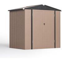 Livingandhome 4 x 6ft Garden Metal Shed w/ Foundation