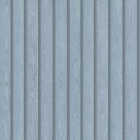 Holden Decor Wood Slat Blue Wallpaper 10m x 53cm, Blue