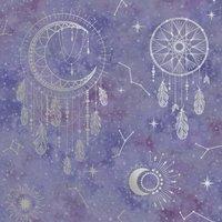 Holden Decor Dreamcatcher Purple/Silver Wallpaper 10m x 53cm, Multi