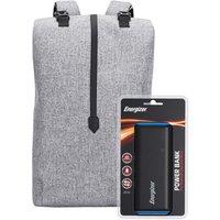 Energizer V208722 Laptop Charging Bag With Energizer Ue10007 Power Bank, Grey